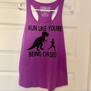 Chin-Up Apparel Fuchsia Graphic Tank Small